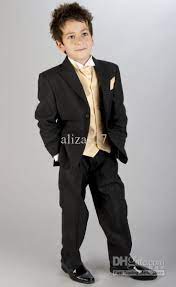 Boys Black Gold Wedding Suit Little Boy Suit Shirt With A Free Of Charge Groomsmen Attire Black Gold Bridesmaids Gold Bridesmaid Dresses