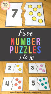 Printable number puzzles for kids. Preschool Number Puzzles For Numbers 1 To 10 Freebie Math Kids And Chaos