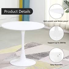 Assembly took about half hour but instructions were fairly straight forward. Amazon Com Dining Table 32 Mid Century Modern Round Dining Table Coffee Table With Round Top And Pedestal Base In White Table Chair Sets