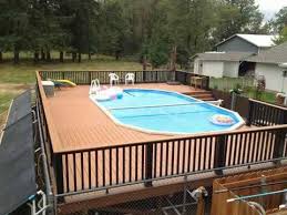 Composite Decking For Front Steps Pool Deck Plans Above Ground Pool Decks Above Ground Swimming Pools