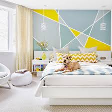 How to design your bedroom wall. Paint A Simple Geometric Pattern On Your Bedroom Wall This Old House