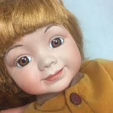 Vintage Brittany Nicole Porcelain Ice Skating 18” Doll Hang Tag Skates