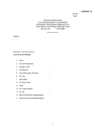 Kelayakan saya seperti ditetapkan di. Borang Penceramah