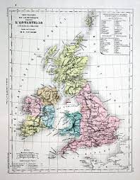 Les tentations indépendantistes en écosse ont même été ravivées par le brexit et si un référendum en 2014 avait abouti à un maintien. Carte Polotique Des Iles Britanniques Comprenant L Angleterre L Ecosse Et L Irlande Grossbritannien Irland Great Britain Ireland Schottland Scotland Weltkarte Karte World Map Lithographie Lithograph Litho By Cortambert Eugene 1805 1881 1860