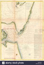 English An Uncommon Nautical Chart Or Map Of The Entrance