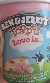 Check spelling or type a new query. Ben Jerry S Glace Pot Topped Love Is 438 Ml 402 G
