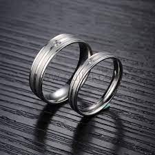Engraved Titanium Couple Rings Set For Him And Her Couples Ring Set Custom Wedding Rings Unique Engagement Rings Rose Gold