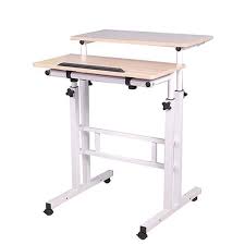 Four electric motor pro desks or standing desk converters from $49. Mind Reader Multipurpose Home Office Computer Desk Mobile Sit And Stand Desk Workstation Desk White Walmart Com Walmart Com