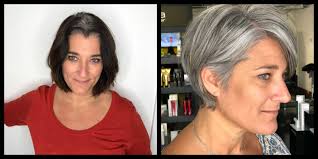 Going gray can be a lengthy process to remove color that has built up over the years. Tips And Tricks For Going Gray Products And Hair Styles To Help Process