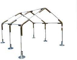 Amazon Com 12 X20 Heavy Duty 1 3 8 Carport Canopy Kit Silver Tarp Foot Pads Poles For Legs Roof Not Included Garden Out Carport Canopy Canopy Carport