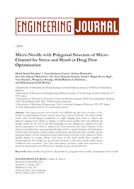 Automotive, equipment, manufacturing and engineeri / others. Pdf Micro Needle With Polygonal Structure Of Micro Channel For Stress And Blood Or Drug Flow Optimization
