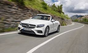Choose the desired trim / style from the dropdown list to see the corresponding dimensions. 2018 Mercedes Benz E Class Cabriolet First Drive