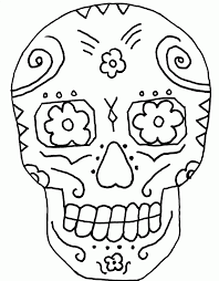 The coloring pages will help your child to focus on details while being relaxed and comfortable. Day Of The Dead Sugar Skulls Coloring Pages Coloring Home