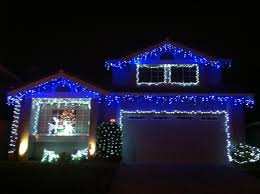 Considering introducing a blue christmas service? Blue And White Led Christmas Lights On House Novocom Top
