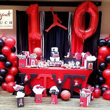 Jordan Logo Centerpieces In 2020 Hollywood Party Centerpieces Birthday Party Decorations Basketball Theme Party