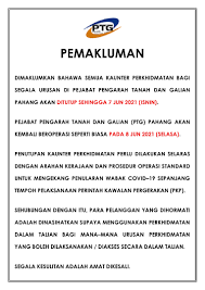Pejabat tanah dan galian negeri kedah. Ptg Pahang Online