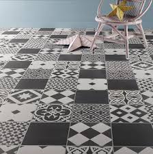 Carrelage A Motif Carreaux De Ciment Noir Et Blanc Carrelage Interieur Carrelage Sol