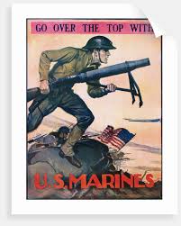Collection by richard la porta. Go Over The Top With The U S Marines Recruitment Poster Posters Prints By John A Coughlin
