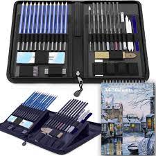 80 lb., spiral bound paper has 24 sheets per pad. Amazon Com Sketch Pencils Set With Sketchbook 41 Piece Professional Drawing Set And A 50 Sheet Pad For Kids Teens And Adults Complete Artist Kit Includes Pencils Erasers Pastels A Handy Case Etc