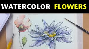 My books & ebookpen & ink drawing workbook: How To Draw And Paint Flowers With Watercolor Ink Youtube