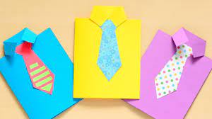 Attach your paper bow tie to the front of the card with your hot glue gun. How To Make A Father S Day Shirt Card Fun Paper Craft For Kids Youtube