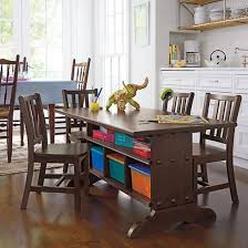 The Land Of Nod Kids Play Tables Kids Antique Chocolate Child Sized Play Table In Play Tables Playroom Table Kids Table With Storage Play Table