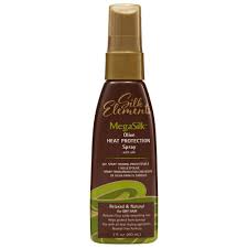 Silk Elements Megasilk Olive Heat Protection Travel Spray Styling Products Textured Hair Heat Styling Products Travel Spray Spray