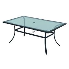 Furniture of america west creek espresso dining room set with square table. Backyard Creations Mountain Creek Rectangular Dining Patio Table At Menards