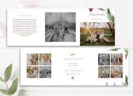 Tri Fold Holiday Card Trifold Christmas Card Template 5x5 Etsy In 2021 Folded Holiday Cards Christmas Card Template Christmas Photo Card Template