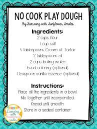 Learning With Sunflower Smiles So Easy No Cook Play Dough No Bake Play Dough Recipe Playdough Playdough Recipe