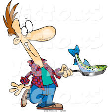 Free download of png, cliparts, icons and backgrounds. Vector Of A Hungry Man Cooking Fish In A Pan Cartoon Style By Toonaday 32051
