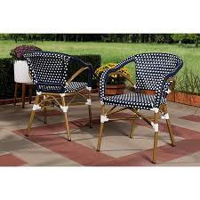 Set Of 2 Baxton Studio Eliane Classic French Indoor And Outdoor Navy And White Bamboo Style Stackable Bistro Dining Chair Set Walmart Com Outdoor Patio Furniture Sets Stackable Dining Chairs Paris