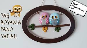 Tas Boyama Baykuslu Pano Yapimi 5 Yeni Baslayanlar Icin 2020 Yaratici Fikirler Owl Yaratici