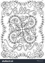 Coloring pages for girls from 3 to 7 years , we have collected the most interesting figures of colorings for your child. Image Vectorielle De Stock De Hello Love Font Flower Elements Hand 1301911585 Love Coloring Pages Quote Coloring Pages Coloring Pages
