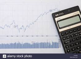 Finance Line Graph Chart And Calculator Model Release No