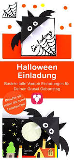 Schaurig Schone Halloween Einladung Basteln Fur Kinder Balloonas Com Halloween Einladung Einladung Basteln Kindergeburtstag