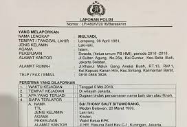 Ketua dprd kota tangerang gatot wibowo (tengah) menunjukan surat resmi laporan kepolisian atas kasus pencemaran nama baik. Pb Hmi Resmi Melaporkan Pencemaran Oleh Pimpinan Kpk Ke Mabes Polri