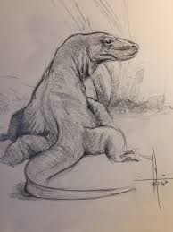 Dibujo Dragon Komodo A Lapiz Francisco Javier Abellan Dragon Sketch Komodo Dragon Animals Artwork