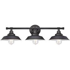 Kira home rayne 9.5 modern farmhouse wall sconce, gooseneck bathroom light, seeded glass shade + chrome finish 4.6 out of 5 stars 344 schaub positano collection 5 in. Westinghouse Iron Hill 3 Light Oil Rubbed Bronze Wall Fixture 6343400 The Home Depo Farmhouse Vanity Lights Farmhouse Bathroom Light Farmhouse Style Lighting
