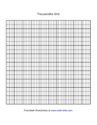 Thousandths Grid Decimals Worksheet Printable Chart Decimals Worksheets Math Grid