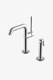 profile kitchen faucet, metal handle