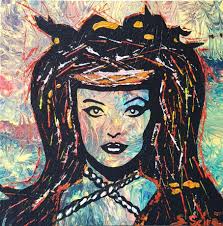 Tattoo you...** Nina Hagen backstage at Arena in Oberhausen, 2004.