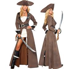 These diy pirate halloween costumes work for men, women, and kids. The Captain Of Pirate Costume Faux Leather Pirate Costume With Long Leather Coat For Women W1193 Caribbean Costumes Pirates Caribbean Costumecaptain Costume Aliexpress