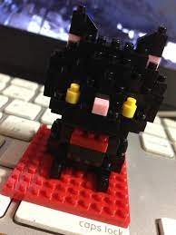 seria micro block どうぶつf くろねこ うたかたの日々 くろねこ ねこ セリア