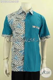 Jual baju polo kerah koko kombinasi polos 22 cowok pria. Model Baju Batik Kantor Kombinasi Polos Terbaru 2021 Toko Batik Online 2021