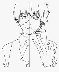 Make a fun coloring book out of family photos wi. Quick Tokyo Ghoul Coloring Pages Ken Kaneki Lineart Hd Png Download Kindpng