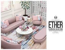 Diesel furniture set (s4c) conceptdesign97. Peace S Place Ether Curved Seating Four New Seating Options I Living Room Sims 4 Sims 4 Bedroom Sims 4