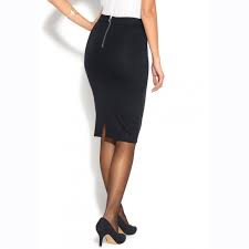 Visitez ebay pour une grande sélection de jupe noire femme. Jupe Crayon Taille Elastique Fendue Dos Femme Noir 3 Suisses