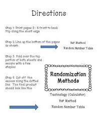 Randomization Methods Method Foldables Fate