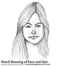 Female Face With Hair Pencil Drawing How To Sketch Female Face With Hair Using Pencils Drawingtutorials101 Com Hair brushes & smudge brushes. female face with hair pencil drawing